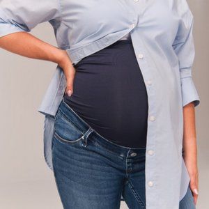 Abercrombie & Fitch Maternity Jean Legging Hold You In Stretch Denim Over Belly